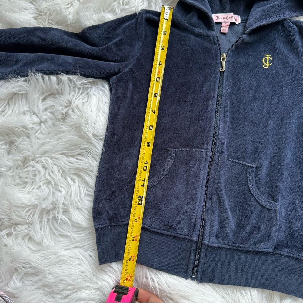 Juicy Couture • Kids Velour Bling Glitter Track Hacket Hoodie - Picture 4 of 12